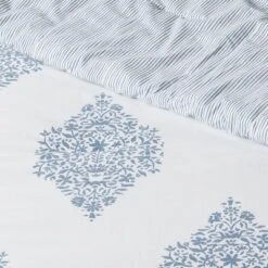 Reversible Medallion Family-Friendly Comforter & Sham Set White/Blue - Threshold™ -Threshold Shop GUEST a800d79d 0047 401f a635 26e138a4d433