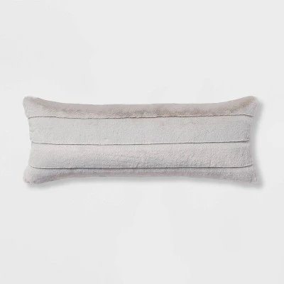 Oversized Oblong Faux Fur Channeled Decorative Throw Pillow - Threshold™ 7 Oversized Oblong Faux Fur Channeled Decorative Throw Pillow - Threshold™ - Image 5