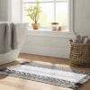 20"x32" Striped Fringe Bath Rug Black/White - Threshold™ -Threshold Shop GUEST aa4db035 22ee 4c01 b1eb dfdc30fb8ca0