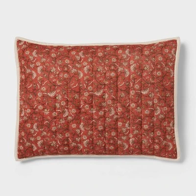 Voile Floral Printed Quilt Sham Bronze - Threshold™ 5 Voile Floral Printed Quilt Sham Bronze - Threshold™ - Image 3