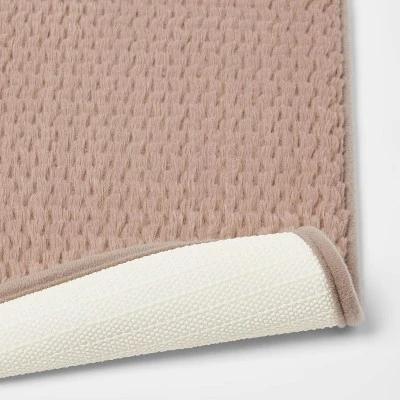 2pk Fuzzy Foam Bath Rug Brown - Threshold™ 5 2pk Fuzzy Foam Bath Rug Brown - Threshold™ - Image 3