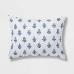 5pc Block Print With Border Comforter Bedding Set White/Blue - Threshold™ 12 5pc Block Print With Border Comforter Bedding Set White/Blue - Threshold™ -Threshold Shop GUEST b03a15d2 8e0b 42ad bda7 eeee200581c9