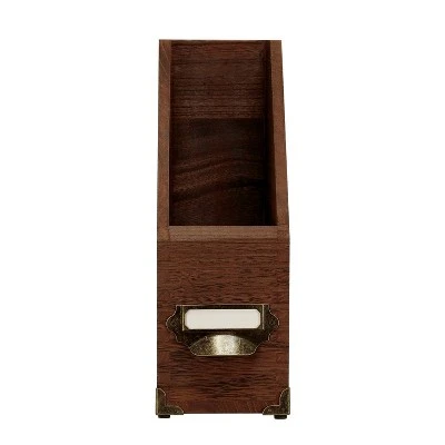 Magazine File Dark Wood - Threshold™ 4 Magazine File Dark Wood - Threshold™ - Image 2