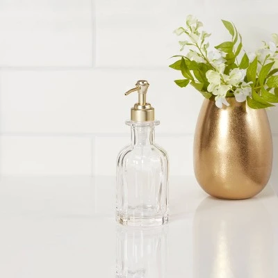 Fluted Glass Solid Soap Pump Clear - Threshold™ 3 Fluted Glass Solid Soap Pump Clear - Threshold™