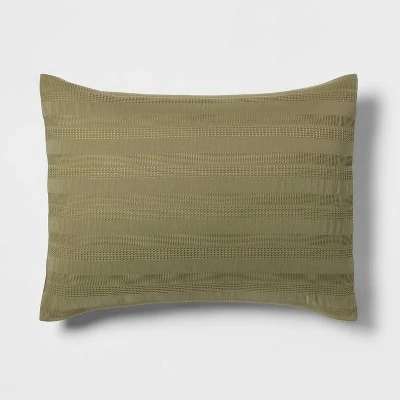 4pc Woven Waffle Stripe Comforter Bedding Set - Threshold™ 6 4pc Woven Waffle Stripe Comforter Bedding Set - Threshold™ - Image 4