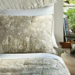 Standard Floral Print Trad Cotton Voile Lofty Quilt Sham Green - Threshold™ -Threshold Shop GUEST bf71adc4 05df 450f bbec e4fe8094f052