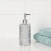 Hobnail Glass With Plastic Pump Soap/Lotion Dispenser Gray Tint - Threshold™ -Threshold Shop GUEST c48a961d 5dc7 4953 8f27 2f491a4a7486