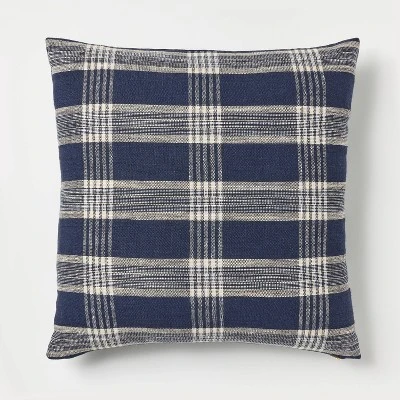 Woven Plaid Square Throw Pillow With Zipper Pull - Threshold™ Designed With Studio McGee 7 Woven Plaid Square Throw Pillow With Zipper Pull - Threshold™ Designed With Studio McGee - Image 5