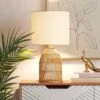 Rattan Diagonal Weave Table Lamp Tan - Opalhouse™