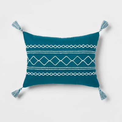 5pc Diamond Stitch Comforter Bedding Set Dark Teal Blue - Threshold™ 8 5pc Diamond Stitch Comforter Bedding Set Dark Teal Blue - Threshold™ - Image 6