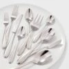 45pc Luxor 18/10 Stainless Steel Flatware Set - Threshold Signature™