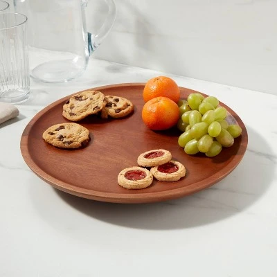 13.5" Wood Signature Round Lazy Susan - Threshold™ 3 13.5" Wood Signature Round Lazy Susan - Threshold™