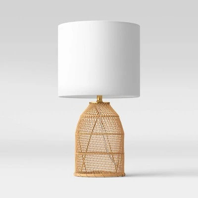 Rattan Diagonal Weave Table Lamp Tan - Opalhouse™ 8 Rattan Diagonal Weave Table Lamp Tan - Opalhouse™ - Image 6