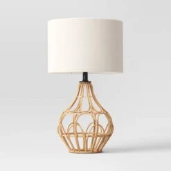 Boho Rattan Table Lamp Brown - Threshold™ -Threshold Shop GUEST de56200a cca0 4774 b70f f6bd65ef7225