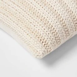 Oversized Chunky Rib Knit With Linen Reverse Throw Pillow - Threshold™ -Threshold Shop GUEST df64c20f d6f6 4a7a 8dcf bec3e7e02542