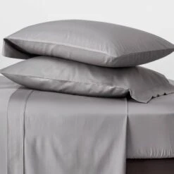 800 Thread Count Solid Sheet Set - Threshold™