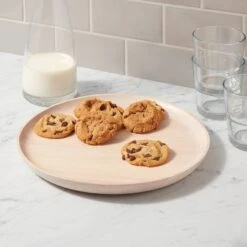 12" Rubberwood White Washed Serving Platter - Threshold™