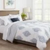 Reversible Medallion Family-Friendly Comforter & Sham Set White/Blue - Threshold™ -Threshold Shop GUEST e990b95b 8d57 485d a8ce f2cdeb5823a1
