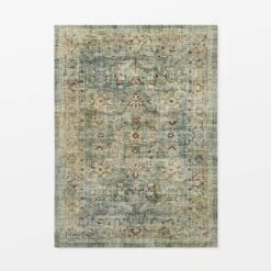 Ledges Digital Floral Print Distressed Persian Rug Green - Threshold™ Designed By Studio McGee -Threshold Shop GUEST eafd3dca 0c26 4adc 8ff9 086ab3b619ea