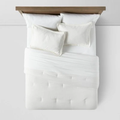 Family-Friendly Comforter & Sham Set Chambray - Threshold™ 4 Family-Friendly Comforter & Sham Set Chambray - Threshold™ - Image 2