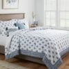 5pc Block Print With Border Comforter Bedding Set White/Blue - Threshold™ -Threshold Shop GUEST f1f0cd38 a30b 4876 b5f2 30420c59179b
