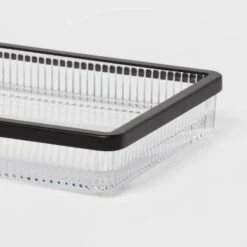 Ribbed Glass Tray Black - Threshold™ -Threshold Shop GUEST f3cddf40 8676 480a 8485 9ab9931c3b82