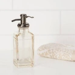 Antique Glass Tall Soap Pump Brown - Threshold™