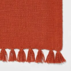 90" X 20" Cotton Textured Table Runner Dark Orange - Threshold™ -Threshold Shop GUEST fbe16b85 bebb 44dd 9307 68f673608655