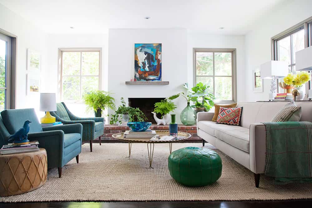 Threshold Shop 4 Threshold Shop -Threshold Shop living room eclectic blue green emily henderson cohesive color palette